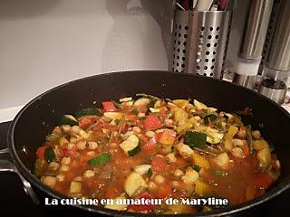 recette Poêlée de légumes et pois chiches