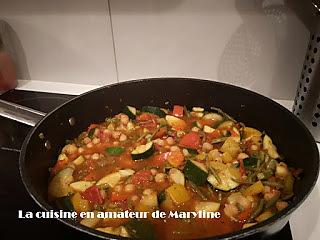 recette Poêlée de légumes et pois chiches