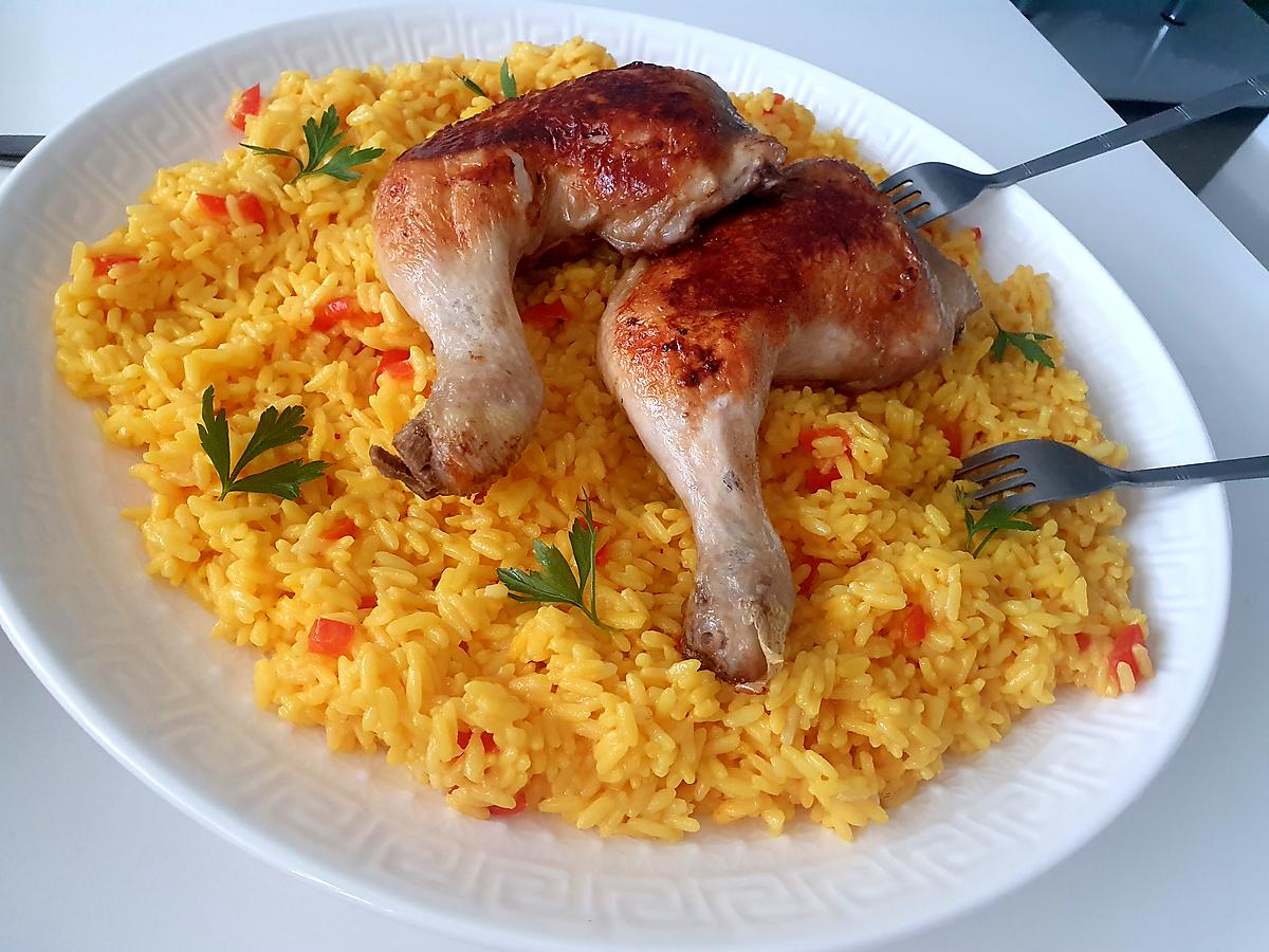 recette Riz jaune et poulet