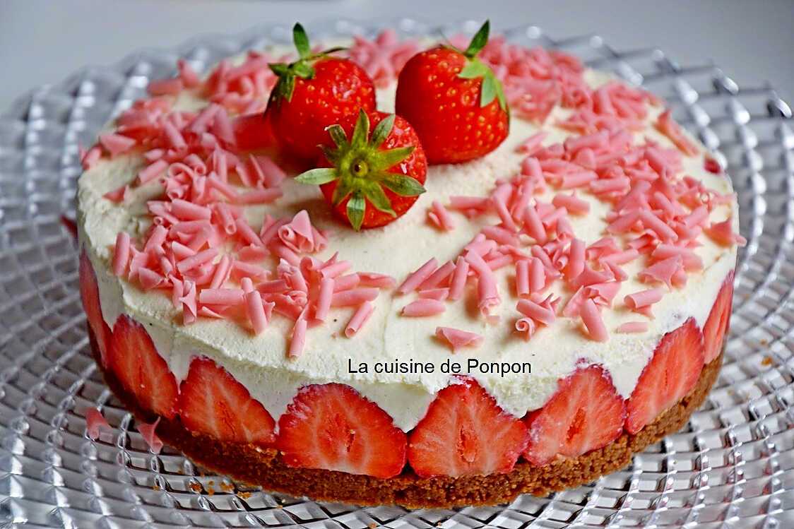 Recette de Fraisier sans cuisson