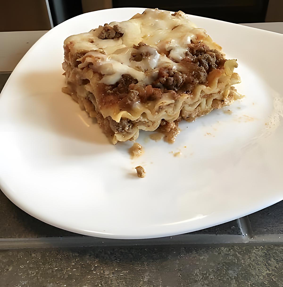 recette Lasagnes à la viande hachée et crème fraîche