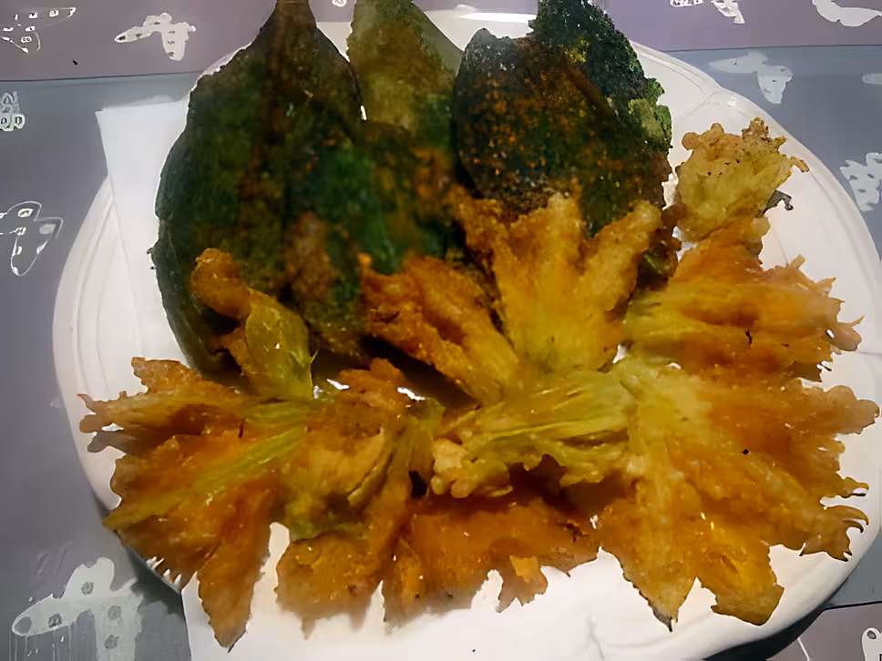 recette beignets de consoudes et fleurs de courgettes.Tatie/Cuisinette