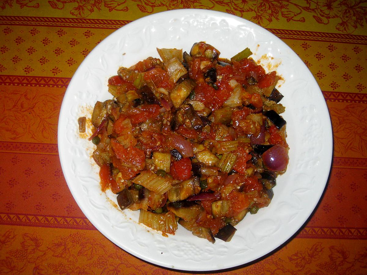 recette La caponata d'aubergines