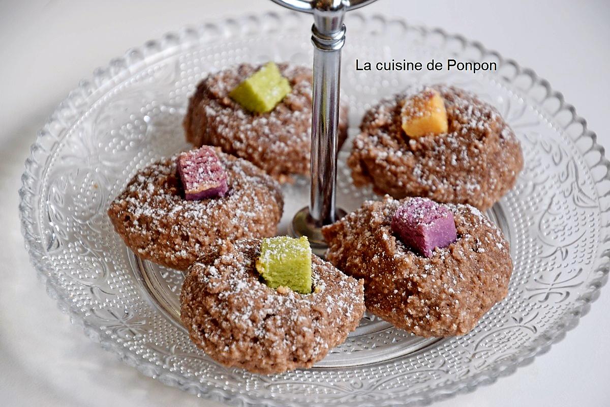 recette Amaretti à la pâte à tartiner au chocolat, noisette, citron et coriandre