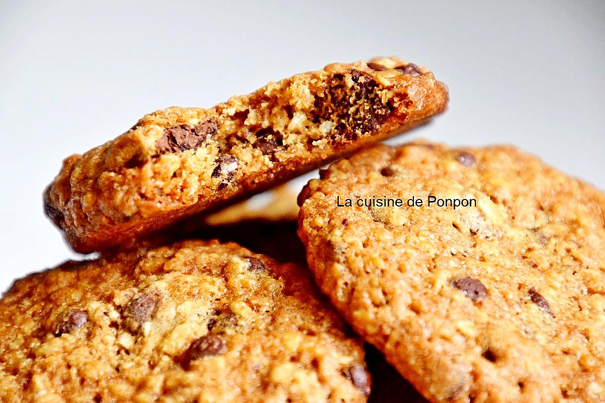recette Cookies aux flocons d'avoine et pépites de chocolat