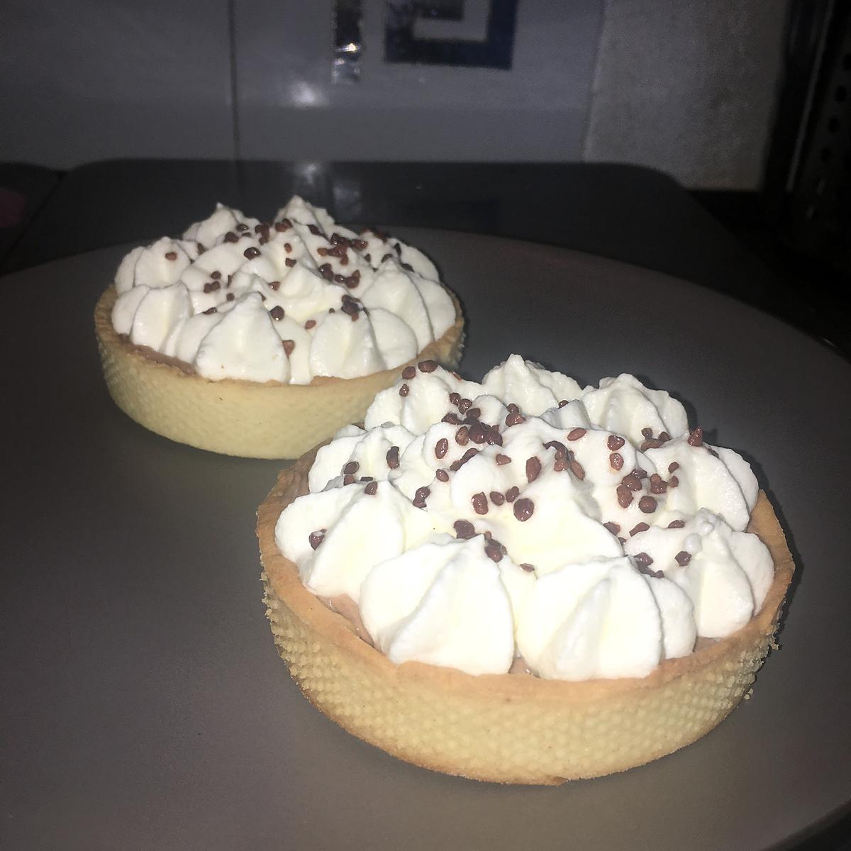 recette Tartelette chocolat caramel chantilly