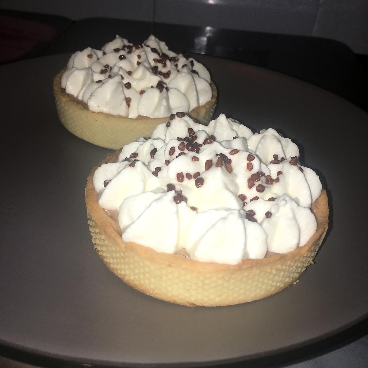 recette Tartelette chocolat caramel chantilly