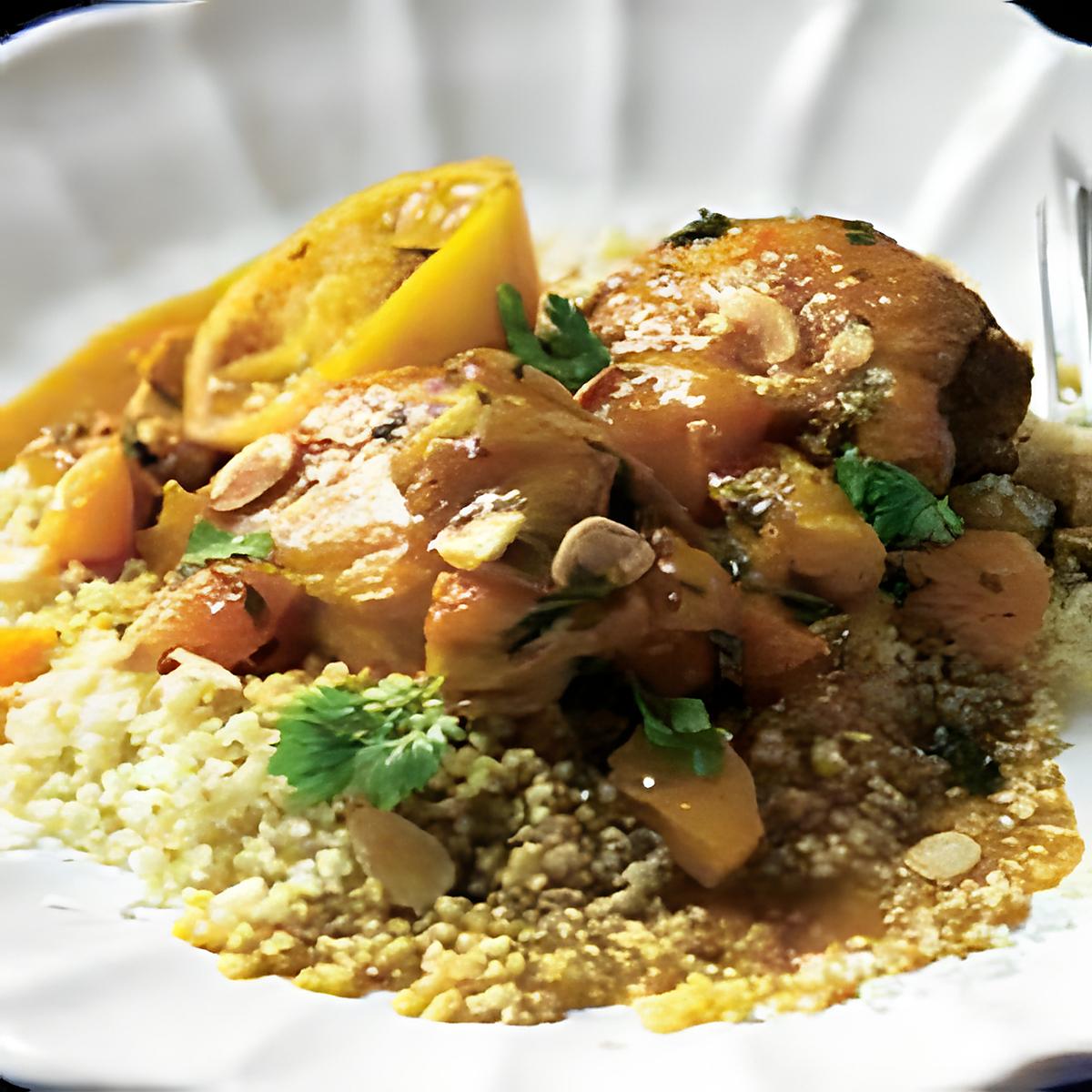 recette POULET ABRICOTS ET AMANDES