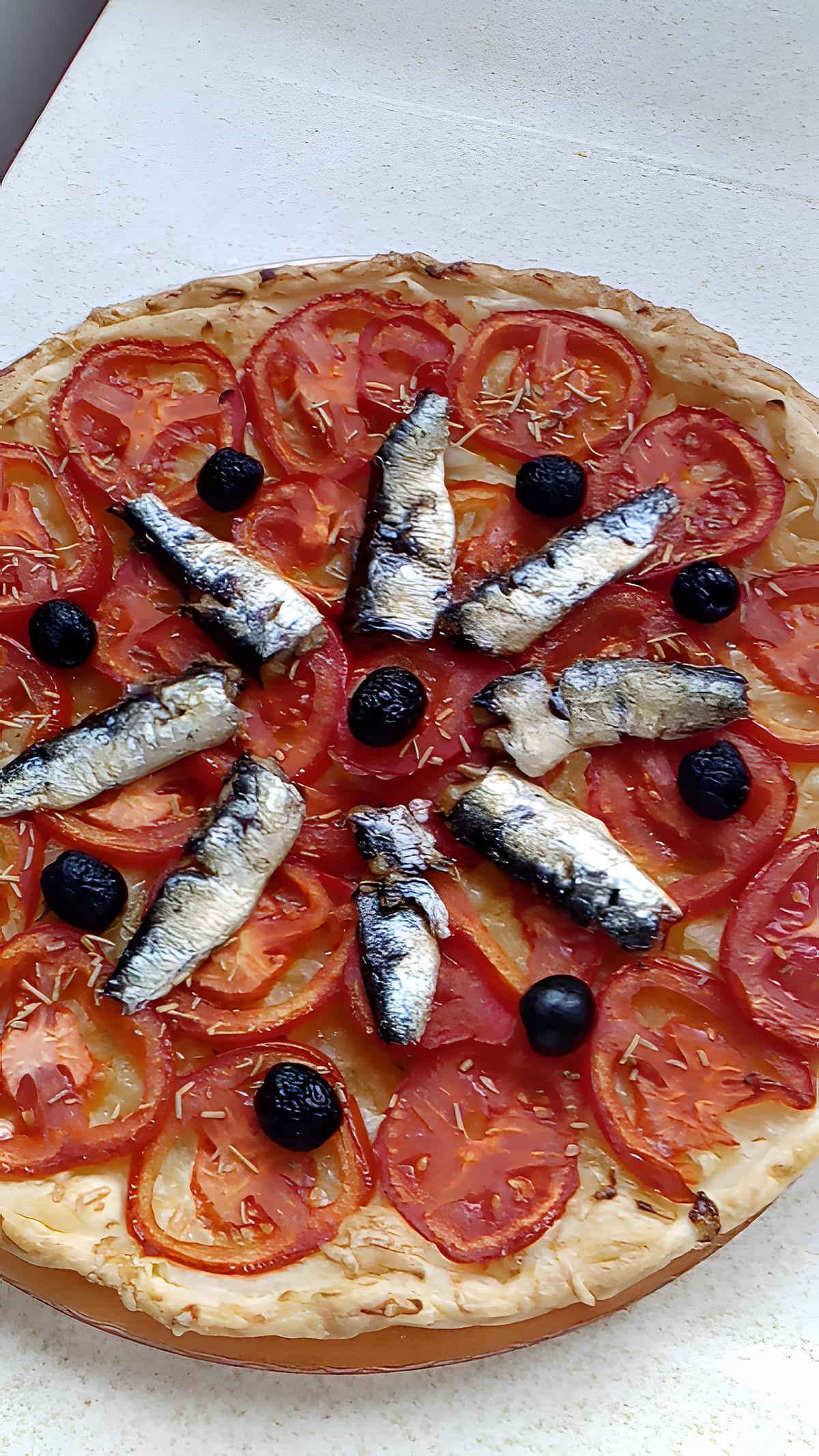 recette tarte fine tomates et sardines