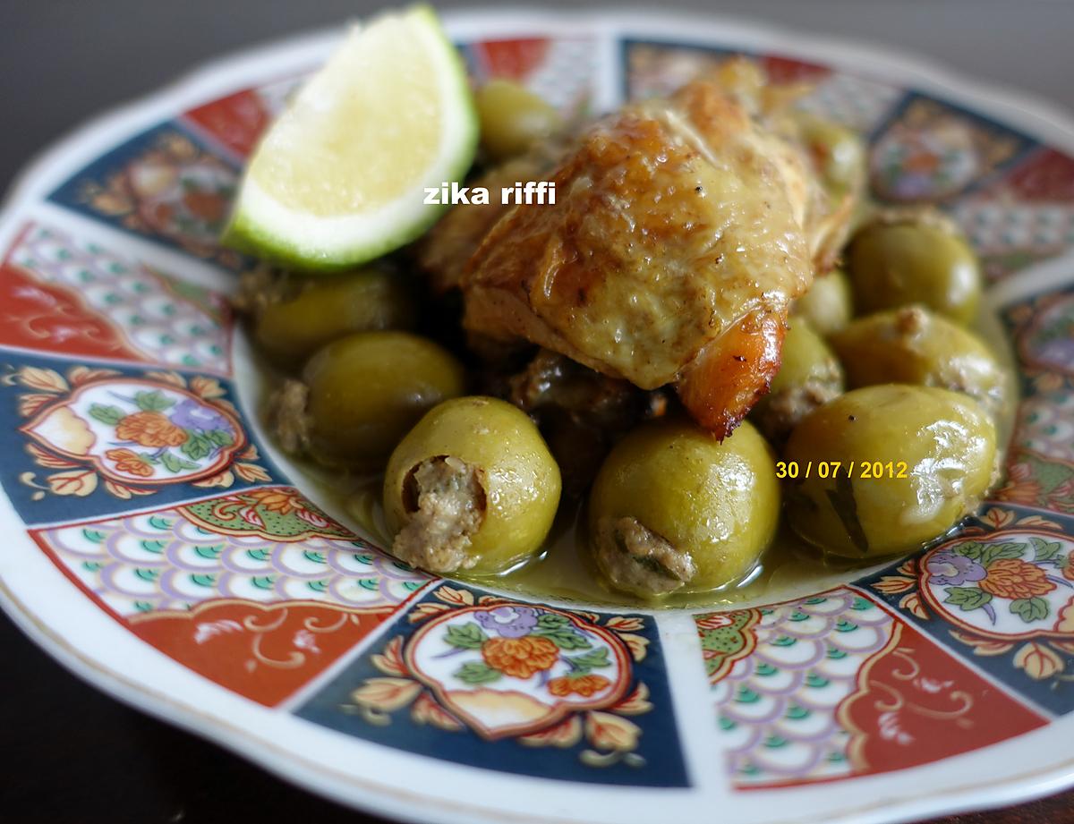 recette MARKA-MARQUET ZAÏTOUNE-POULET AUX OLIVES FARCIES