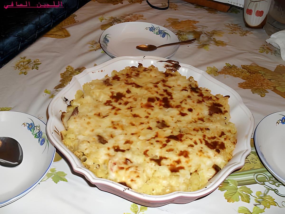 recette gratin de pâtes au foie