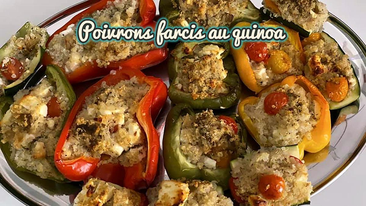 recette POIVRONS FARCIS AU QUINOA