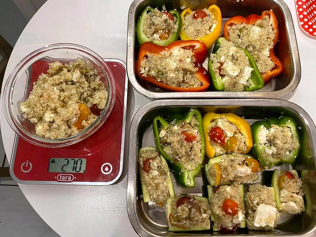 recette POIVRONS FARCIS AU QUINOA