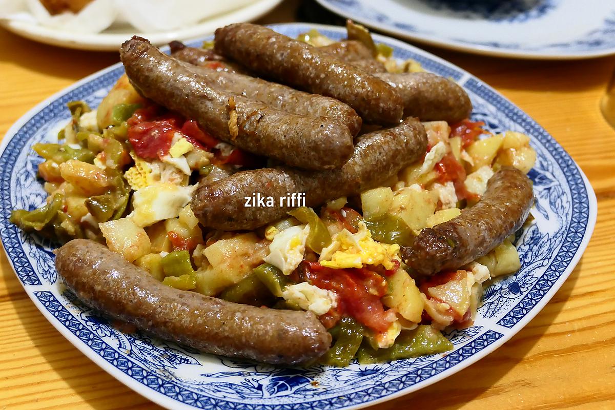 recette KAFTEJI TOUNSI AUX MERGUEZ