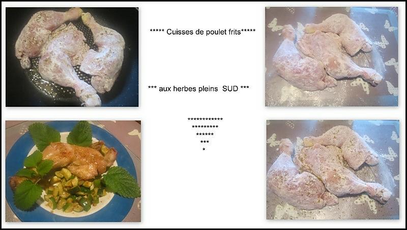 recette Cuisses de poulet frits aux herbe pleins de SUD.