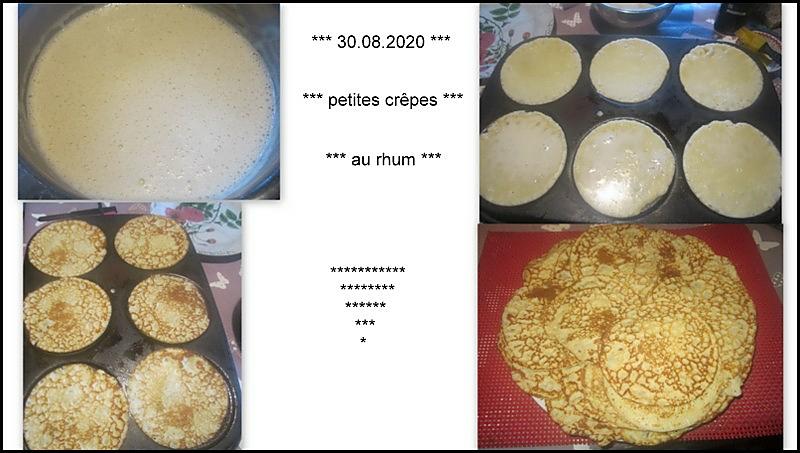 recette Petites crêpes au rhum.