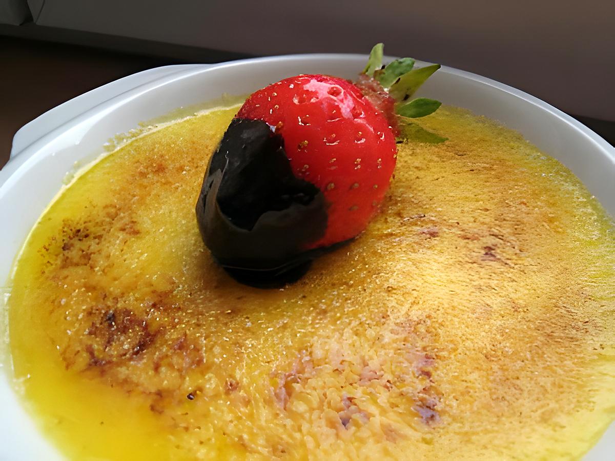 recette Creme brulée onctueuse au chocolat blanc