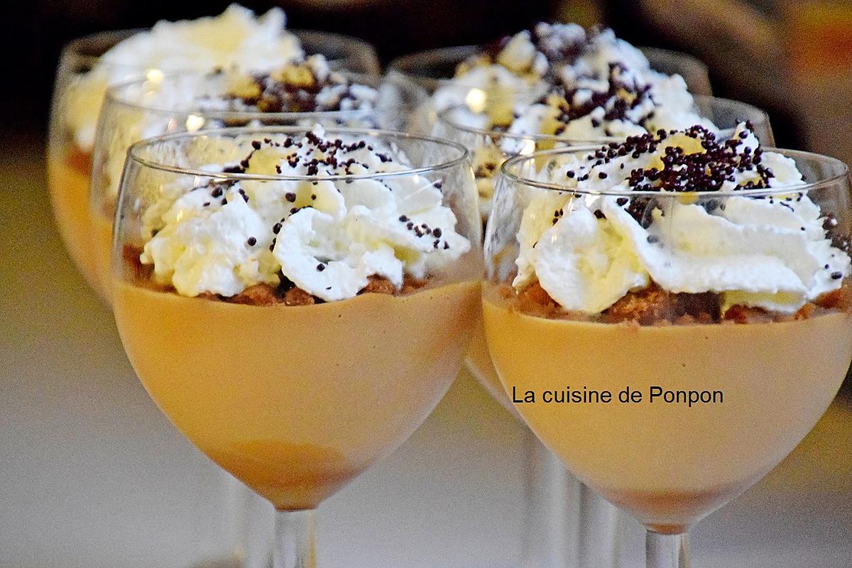 recette Crème à la confiture de lait à la fleur de sel de Guérande, sans oeufs et sans farine