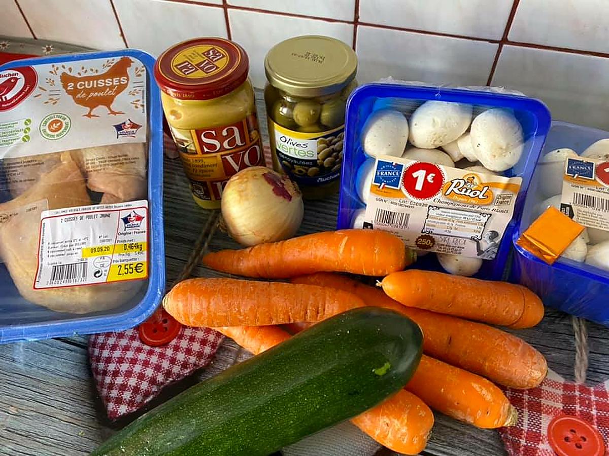 recette CUISSES DE POULET AUX LÉGUMES FRAIS