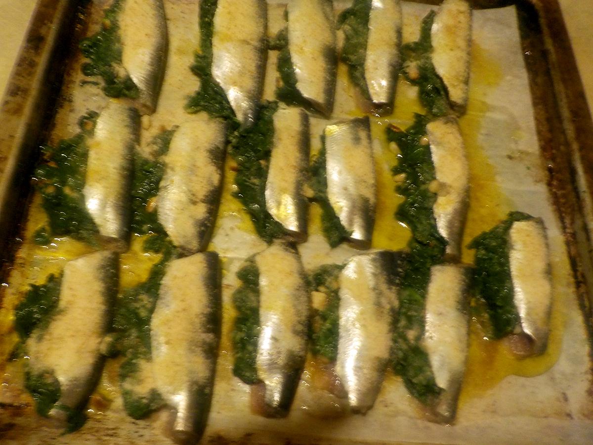 recette Filets de sardines farcis aux épinards