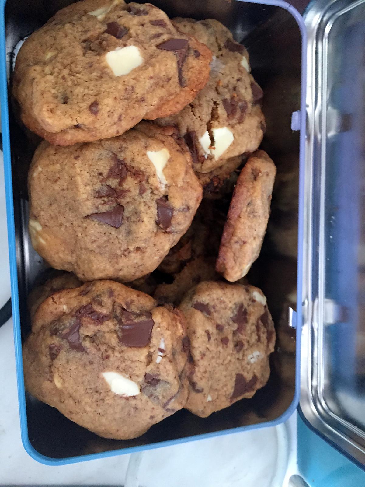 recette Cookies noir et lait