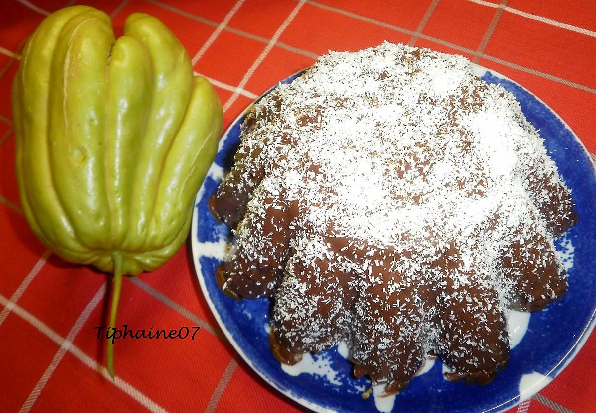 recette Dessert glacé au chouchou, sauce chocolat