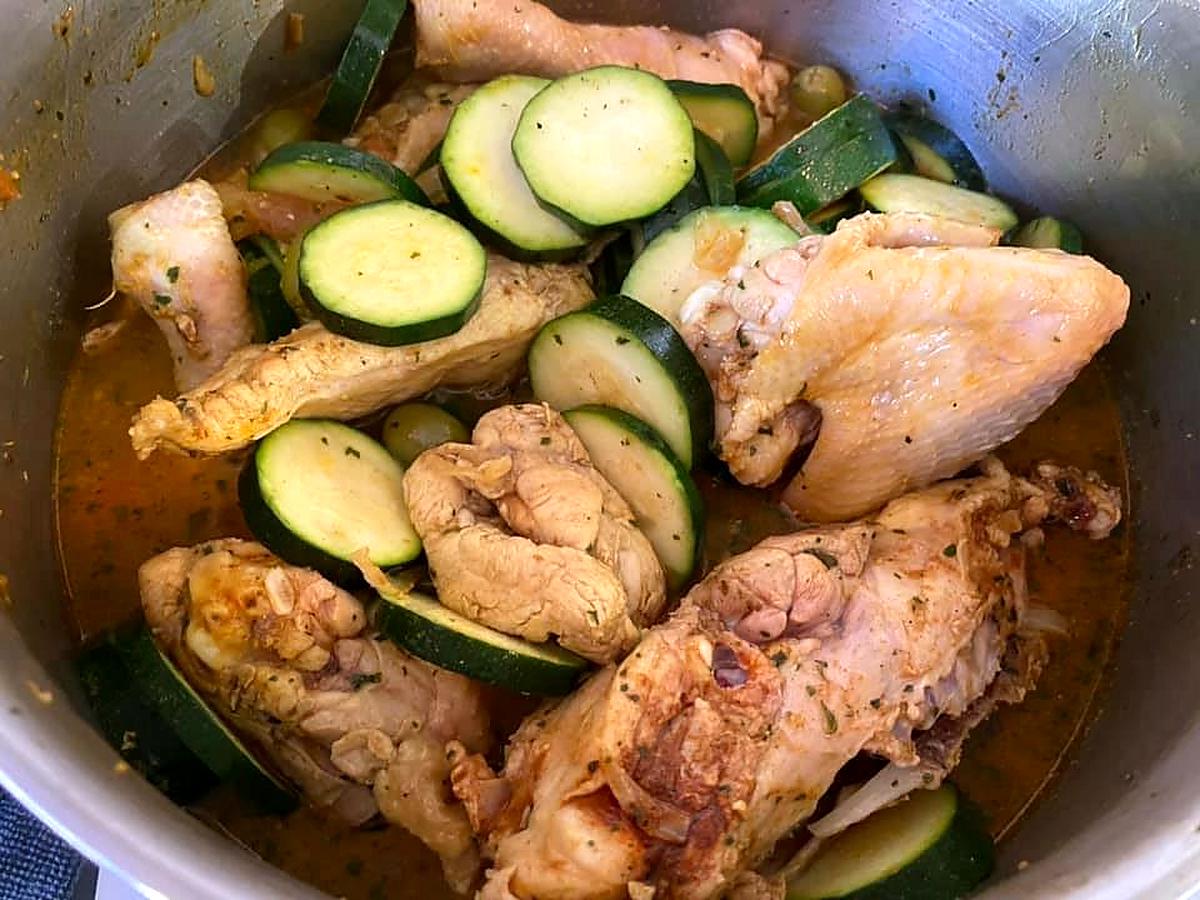 recette POULET AUX COURGETTES FAÇON TAJINE