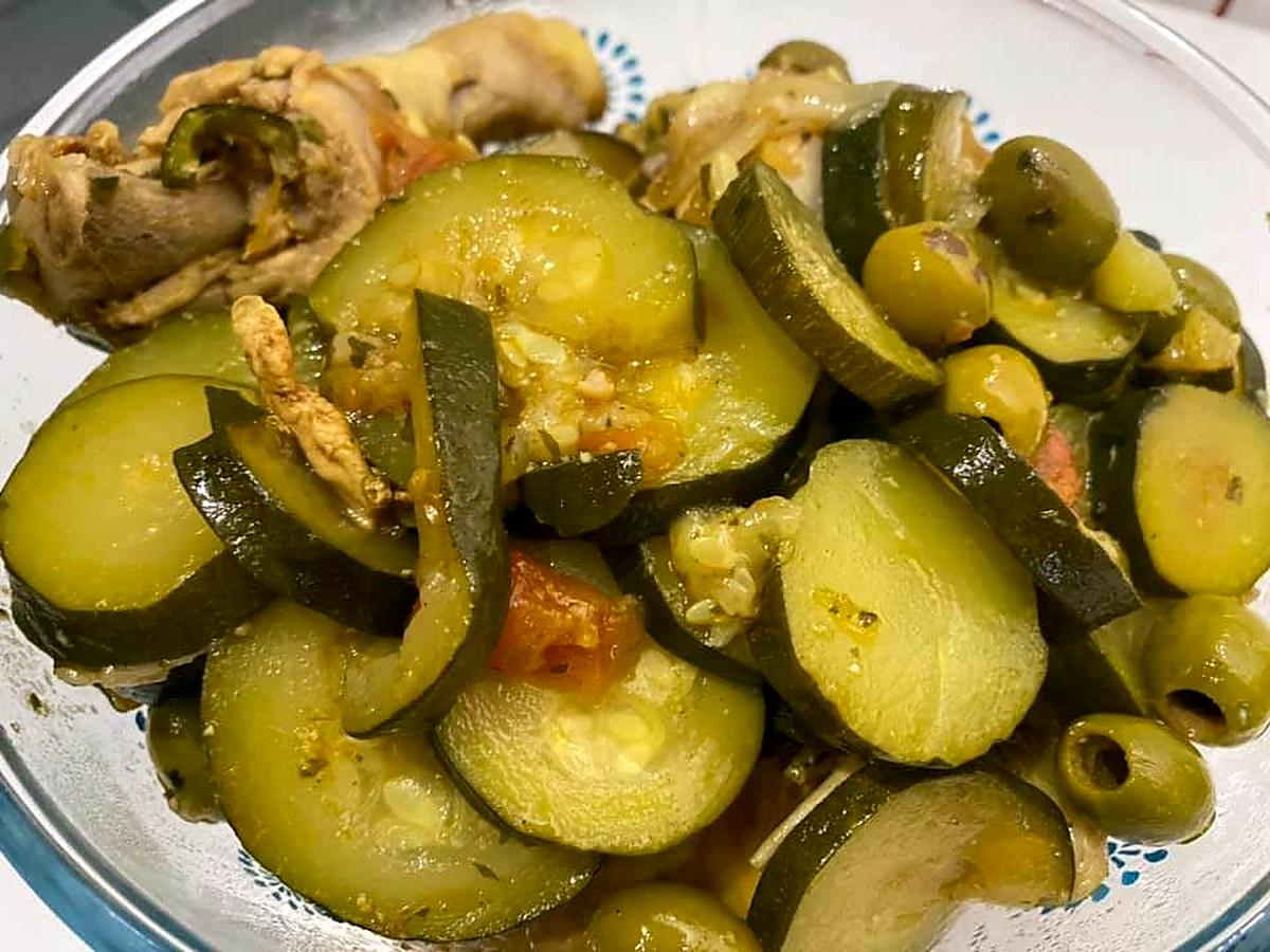 recette POULET AUX COURGETTES FAÇON TAJINE