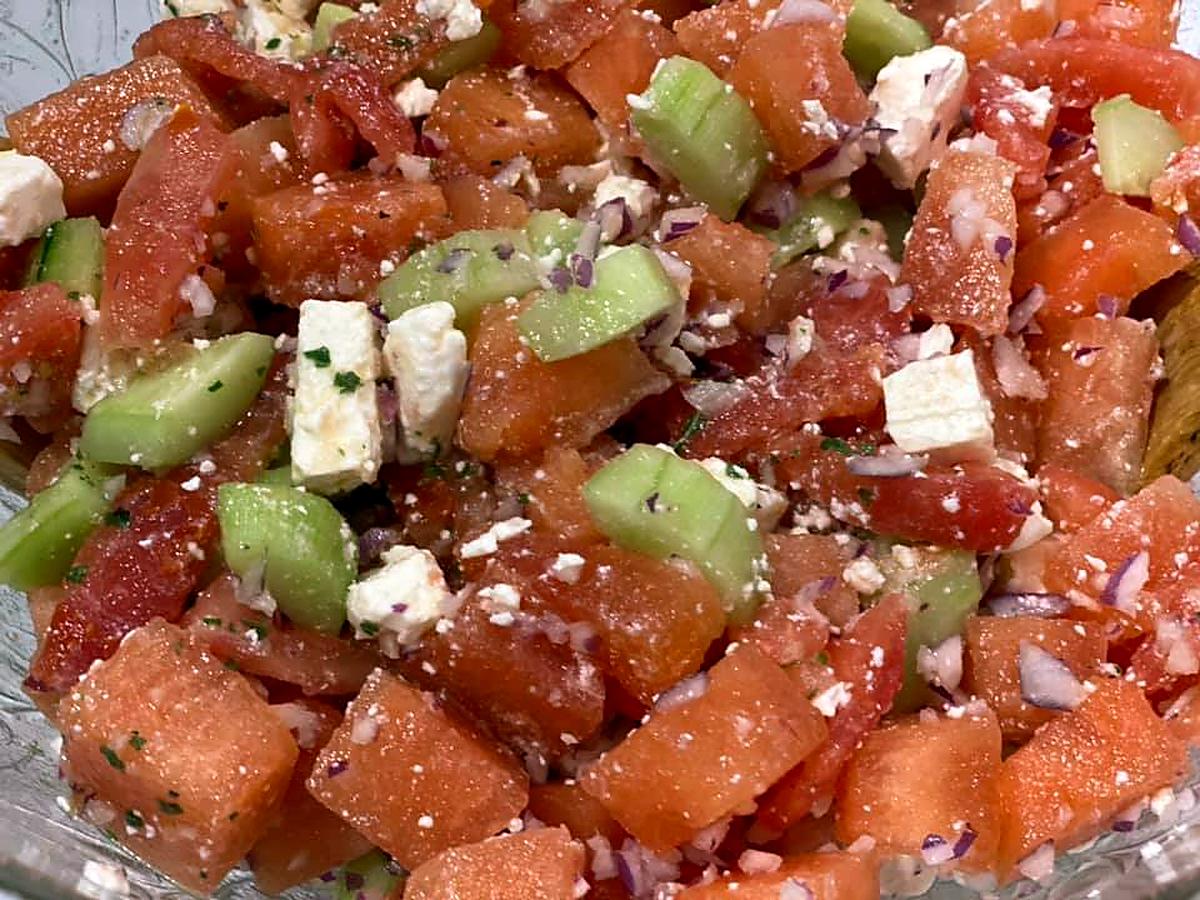 recette SALADE DE PASTÈQUE ET DE FETA