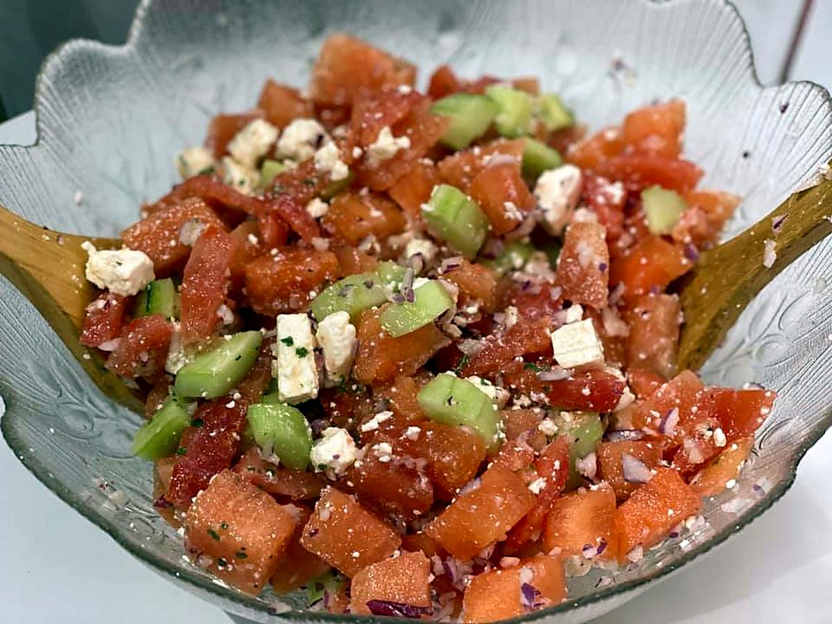 recette SALADE DE PASTÈQUE ET DE FETA