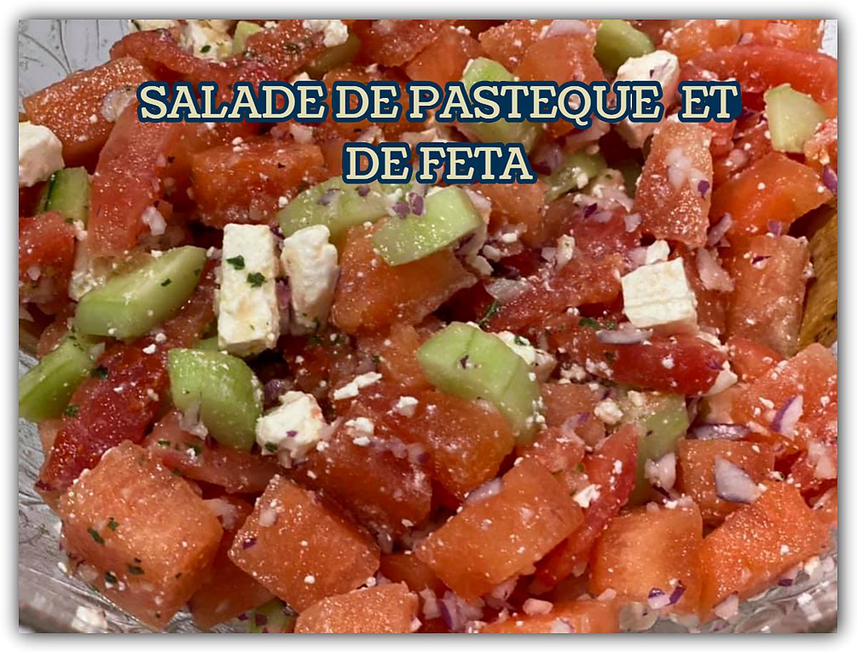 recette SALADE DE PASTÈQUE ET DE FETA