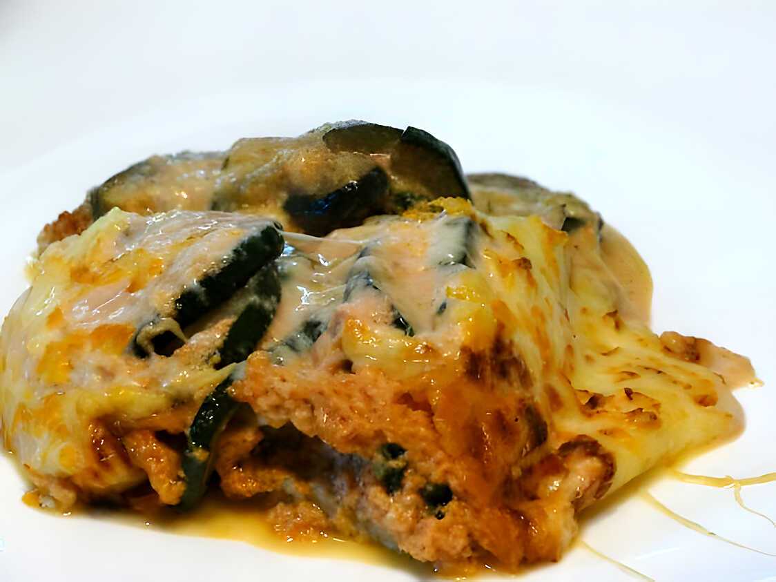 Gratin de Courgettes Grillées Sauce Rose
