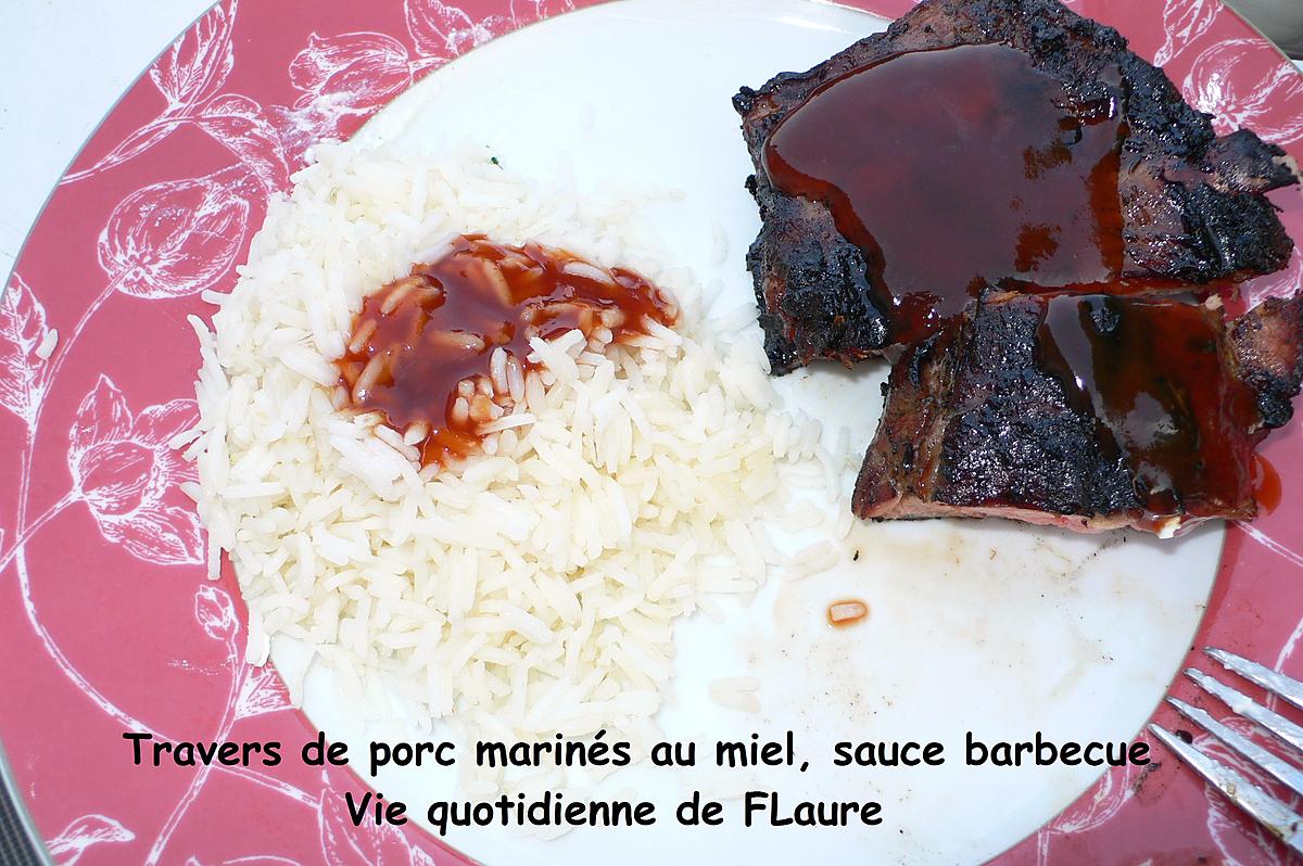 recette Travers de porc marinés au miel, sauce barbecue