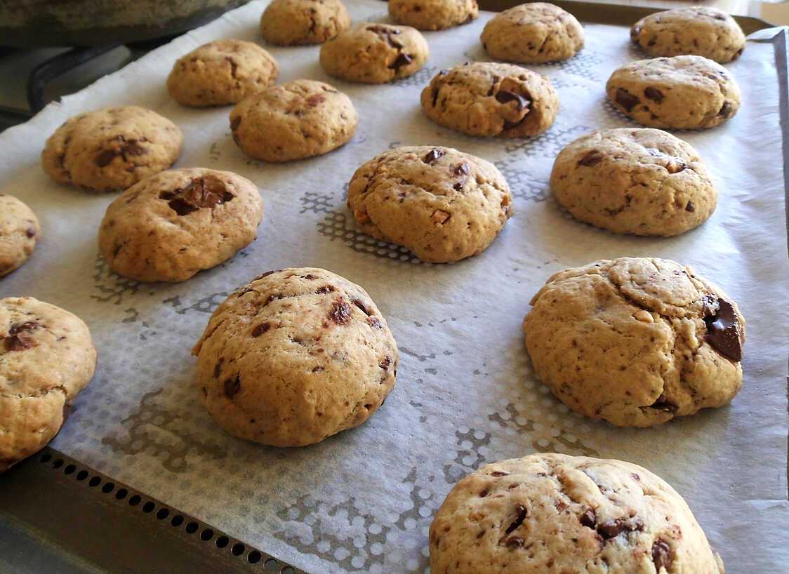 Recette de Cookies chocolat/ beurre de cacahuète