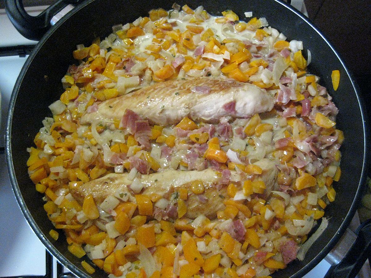 recette Emincés de poulet aux légumes d'automne