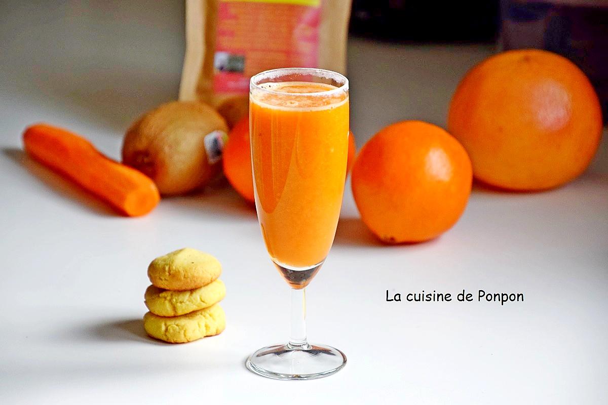 recette Jus d'orange, carotte, kiwi et acérola, vegan