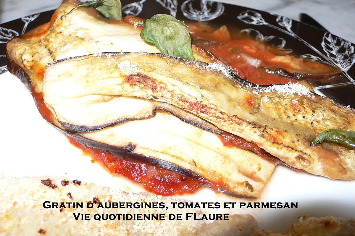 recette Gratin d'aubergines, tomates et parmesan