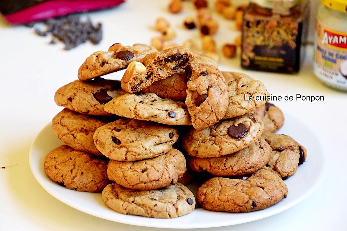 recette Cookie chocolat noisette et amlou à l'épeautre crème