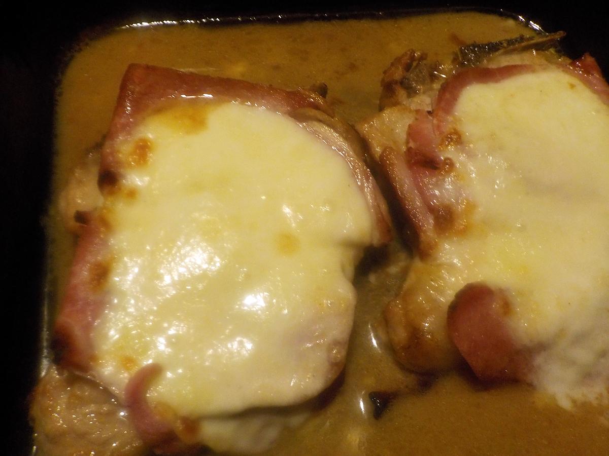 recette Cotes de veau au jambon a l os et mozzarella