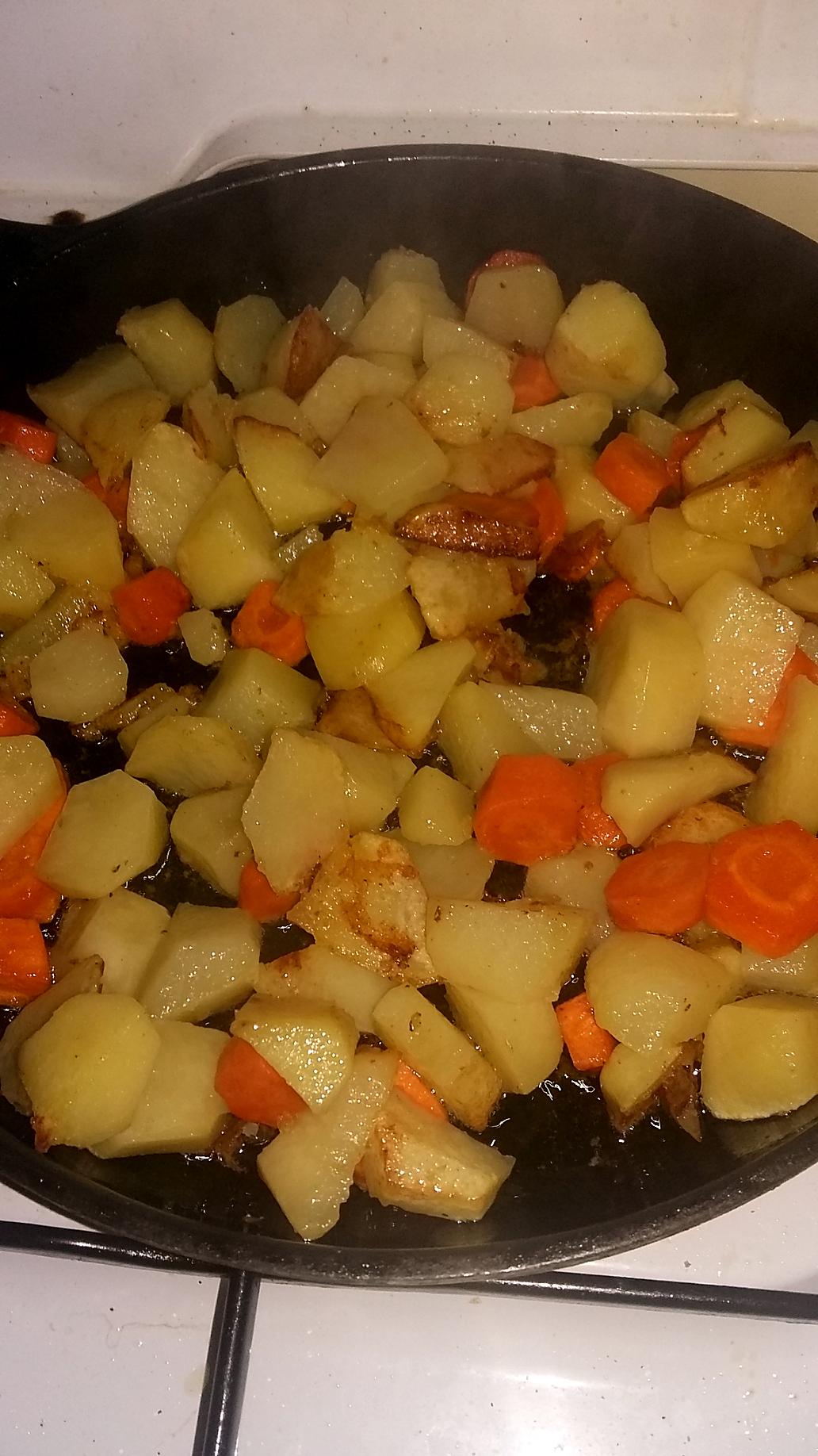 recette Poêlée de pommes de terre carottes pommes Chayottes