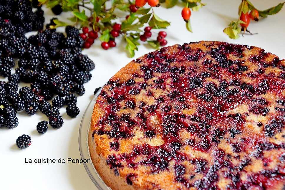 recette Gâteau yaourt aux mûres
