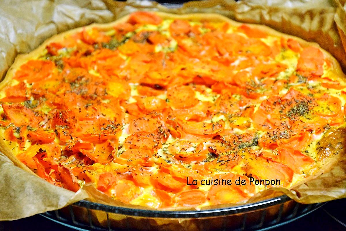 recette Tourte aux carottes et effilochés de porc