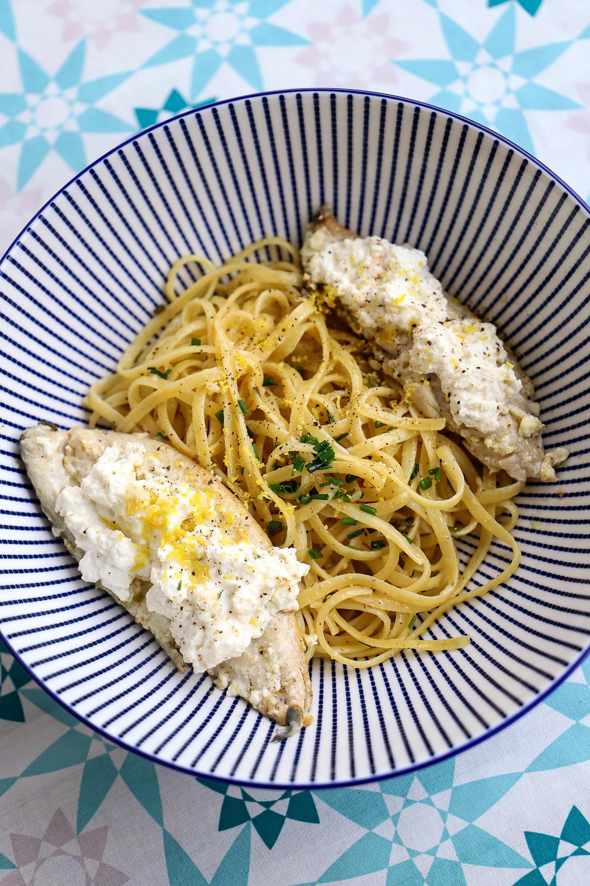 recette Spaghetti au Citron et Maquereaux Ricotta