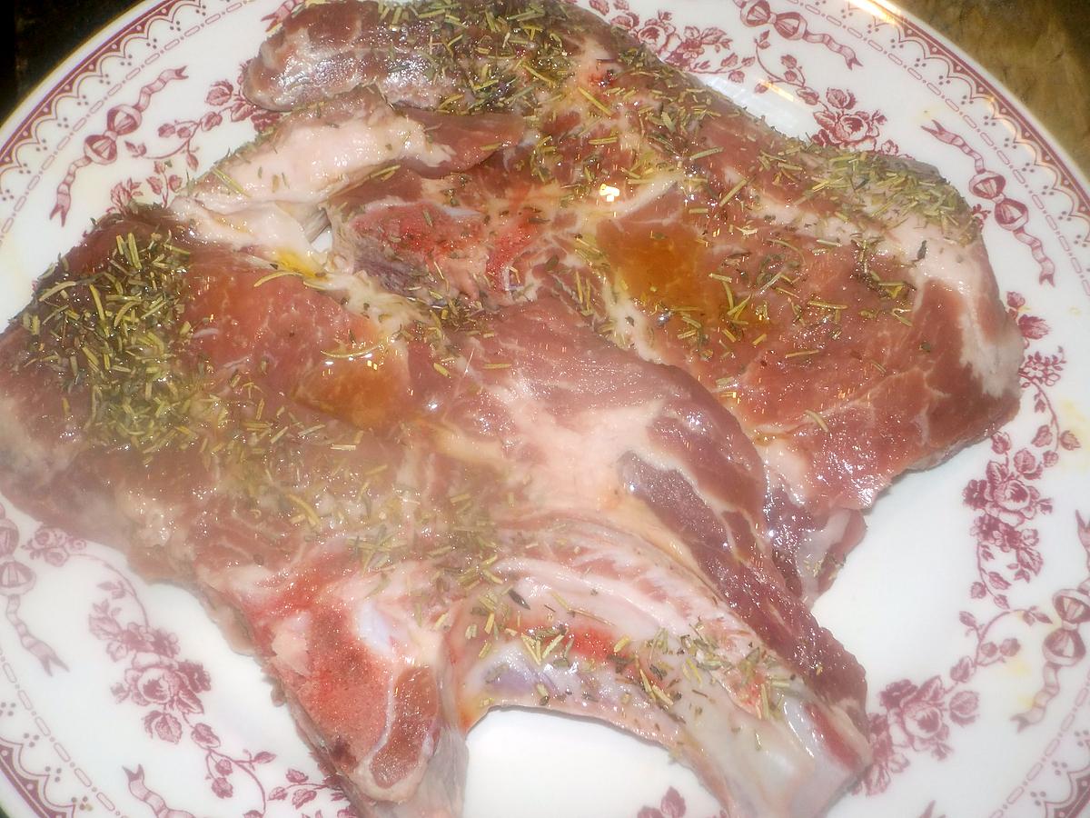 recette Cote de porc  aux herbes de provence et pastis