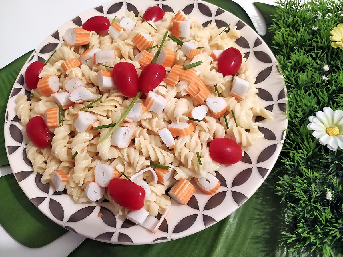 recette Salade de pâte au surimi