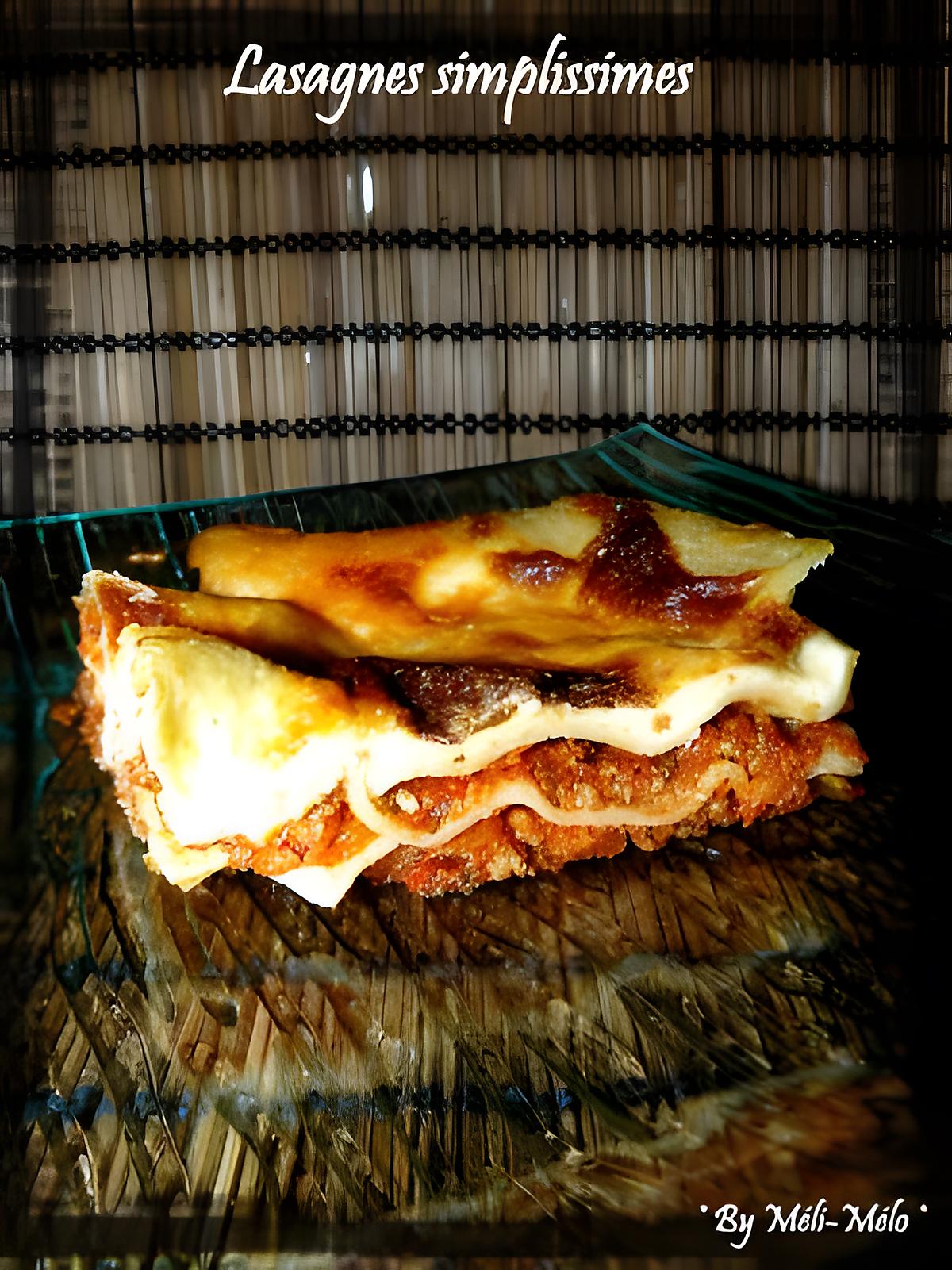 recette Lasagnes simplissimes