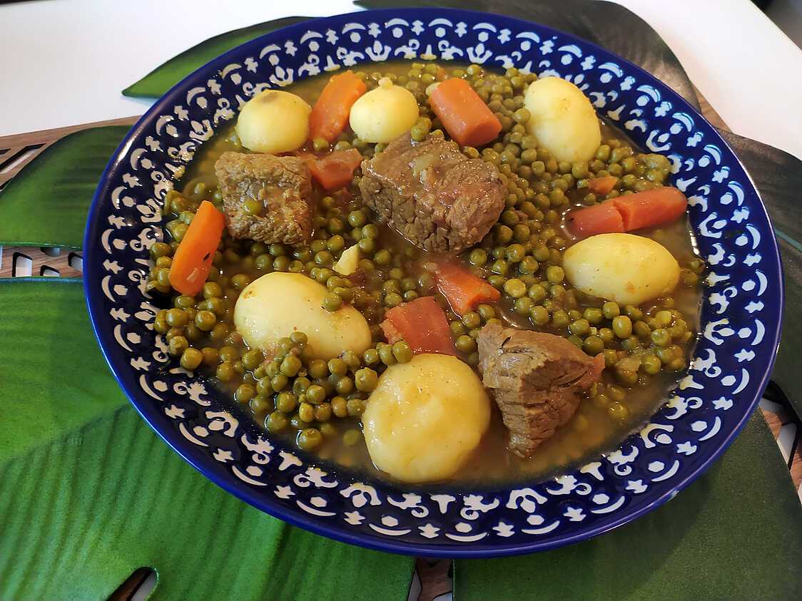 Recette de Veau carotte pommes de terre et petit pois