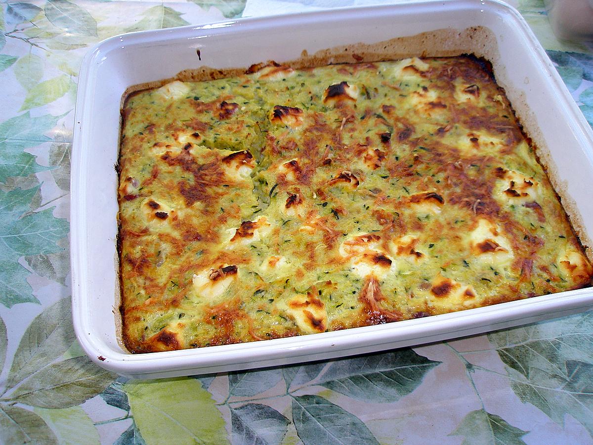 recette Gratin de courgette aux champignons