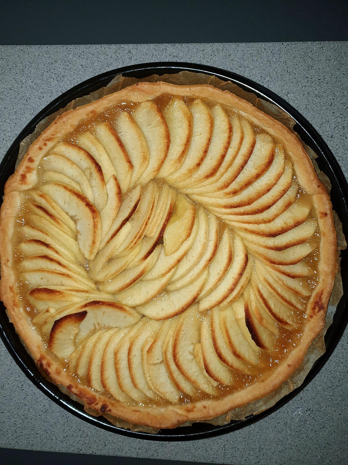 recette Tarte aux pommes  compote maison