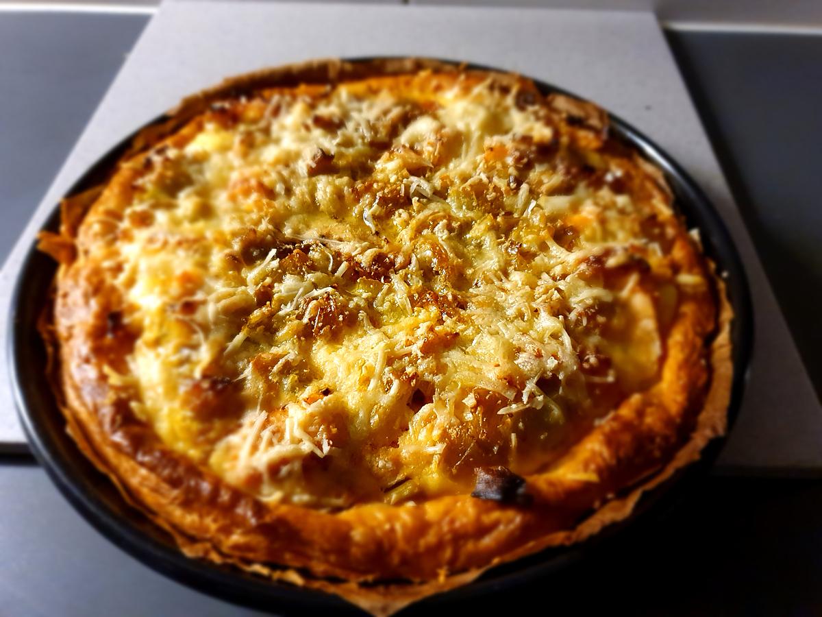 recette Tarte au saumon  frais et aux poireaux